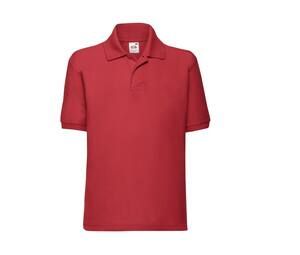 FRUIT OF THE LOOM SC3417 - Polo manches longues enfant Rood