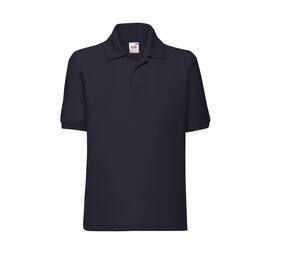 FRUIT OF THE LOOM SC3417 - Polo manches longues enfant Diep marine