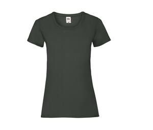 Fruit of the Loom SC600 - Dames Valueweight T-Shirt Fles groen