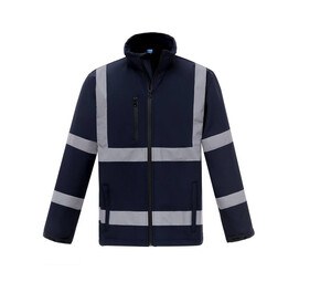 Yoko YKK09 - Softshell jas met hoge zichtbaarheid Marine