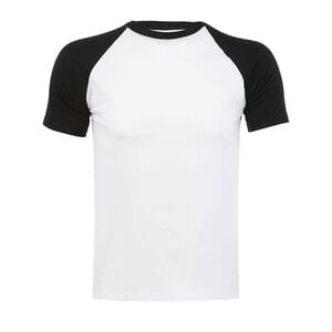 SOL'S 11190 - Funky Heren Tweekleurig T Shirt Met Raglan Mouwen Wit / Zwart