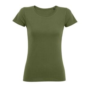 SOL'S 02856 - Martin Women Dames Nauwsluitend Jersey T Shirt Met Ronde Hals militair groen