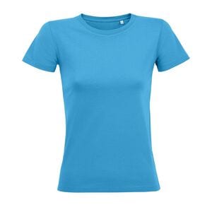 SOL'S 02758 - Regent Fit Women Dames Nauwsluitend T Shirt Met Ronde Hals Aqua