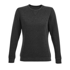 SOL'S 03104 - Sully Women Dames Sweater Met Ronde Hals Houtskool gemêleerd