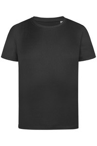 Stedman STE8170 - T-shirt Interlock Active-Dry SS voor kinderen Zwart Opaal