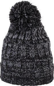 K-up KP534 - Muts met pompon Zwarte twist