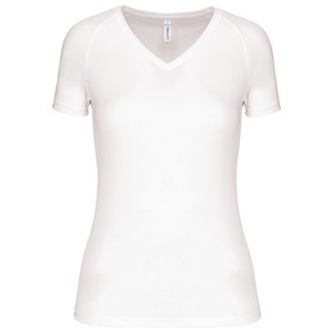 Proact PA477 - Dames sport-t-shirt V-hals Wit