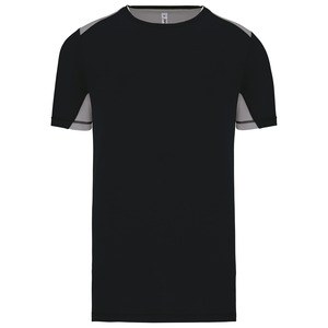 Proact PA478 - Tweekleurig sport-t-shirt Zwart / Fijngrijs