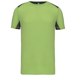 Proact PA478 - Tweekleurig sport-t-shirt Limoen/Donkergrijs