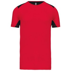 Proact PA478 - Tweekleurig sport-t-shirt Rood / Zwart