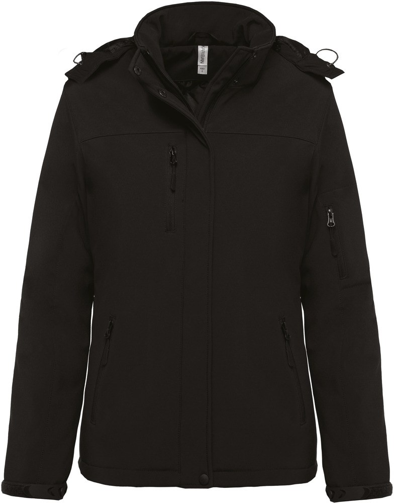 Kariban K651 - Gewatteerde softshell damesparka met capuchon