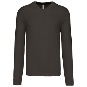 Kariban K965 - HEREN PULLOVER MET V-HALS Donkergrijs