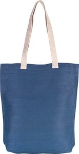 Kimood KI0229 - Shopper van jute/katoen Stofblauw