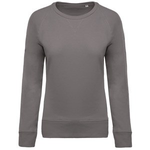 Kariban K481 - Damessweater BIO ronde hals raglanmouwen Stormgrijs