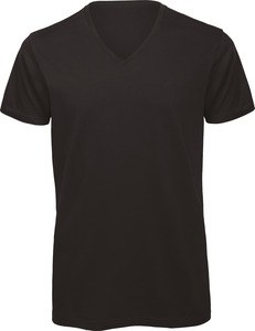B&C CGTM044 - Biologisch Katoen Inspire V-hals T-shirt Zwart