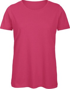 B&C CGTW043 - Organic Cotton Inspire Crew Neck T-shirt / Woman Fuchsia