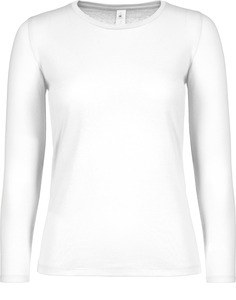 B&C CGTW06T - #E150 Dames-T-shirt lange mouwen Wit