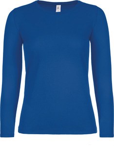 B&C CGTW06T - #E150 Dames-T-shirt lange mouwen Koningsblauw