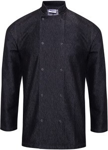 Premier PR660 - Denim chef's jacket Zwart denim