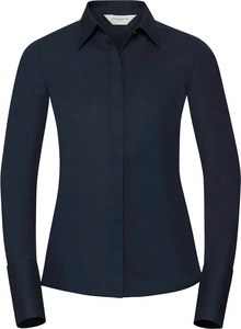 Russell Collection RU960F - LADIES' LONG SLEEVE ULTIMATE STRETCH SHIRT Helder marineblauw