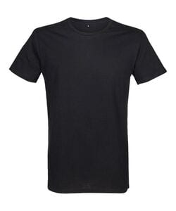 RTP Apparel 03259 - Cosmic 155 Men T Shirt Heren Gesneden Genaaid Korte Mouwen Diepzwart
