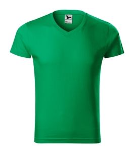 Malfini 146 - V-hals Shirt Slim Fit Heren vert moyen