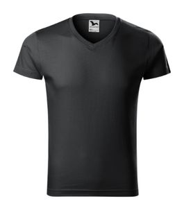 Malfini 146 - V-hals Shirt Slim Fit Heren ebbenhoutgrijs