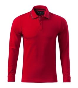 Malfini Premium 258 - Polo Shirt Contrast Stripe LS Heren formule rood