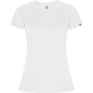 Roly CA0428 - IMOLA WOMAN Getailleerde T-shirt met raglanmouwen in technisch weefsel van gerecycleerd polyester CONTROL DRY Wit