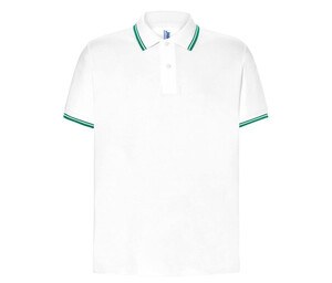 JHK JK205 - Contrast heren poloshirt Wit / Kelly