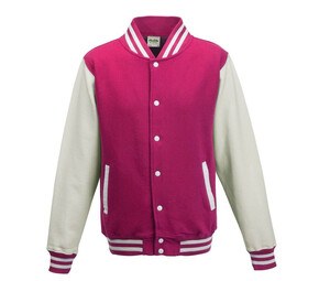 AWDIS JH043 - Honkbal Vest Warm roze / Wit