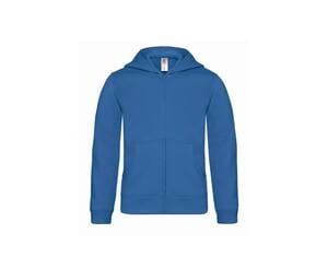 B&C BC504 - Sweat capuche zippé enfant Koningsblauw