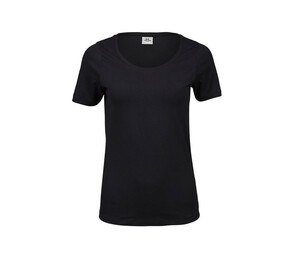 TEE JAYS TJ450 - T-shirt stretch ronde hals dames Zwart