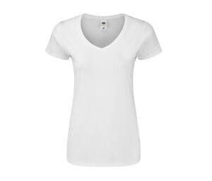 FRUIT OF THE LOOM SC155 - T-shirt femme col V Wit