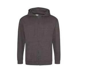 AWDIS JH050 - Hoodie met Rits Houtskool