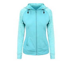 JUST COOL JC058 - Sweat femme contrasté Oceaan/Oceaanblauw gemêleerd