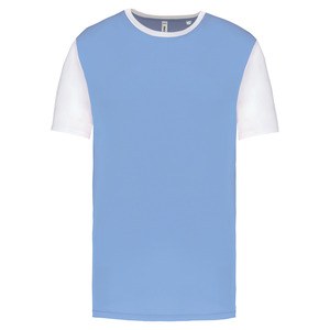 PROACT PA4023 - Volwassen tweekleurige jersey met korte mouwen Hemelsblauw / Wit