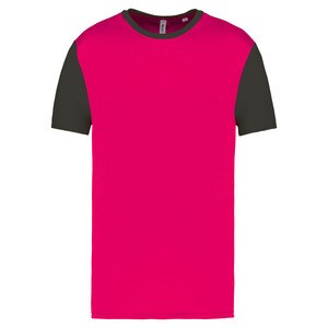 PROACT PA4023 - Volwassen tweekleurige jersey met korte mouwen Sportief Roze / Donkergrijs