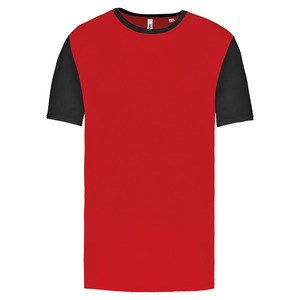 PROACT PA4024 - Tweekleurige jersey met korte mouwen voor kinderen Sportief Rood / Zwart