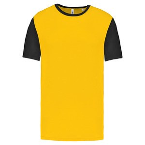 PROACT PA4024 - Tweekleurige jersey met korte mouwen voor kinderen Sportief Geel / Zwart