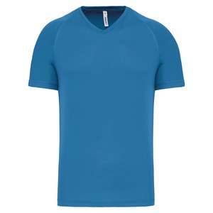 PROACT PA476 - Heren-sport-t-shirt V-hals Aqua Blauw