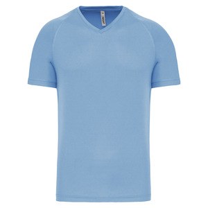 PROACT PA476 - Heren-sport-t-shirt V-hals Hemelsblauw