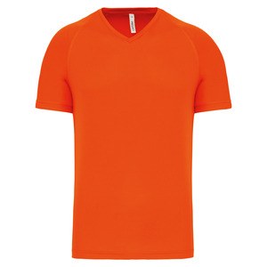 PROACT PA476 - Heren-sport-t-shirt V-hals Fluorescerend oranje