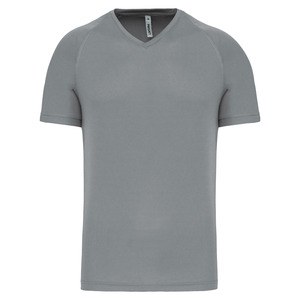 PROACT PA476 - Heren-sport-t-shirt V-hals Fijn grijs