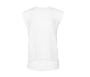 Bella + Canvas BE8804 - T-shirt met opgerolde mouwen voor dames Wit