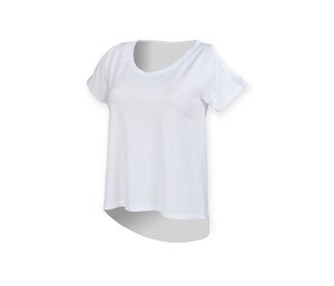 SF Women SK233 - Extra lang t-shirt op de rug Wit