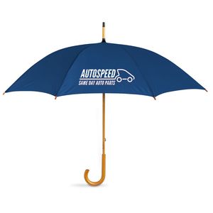 GiftRetail KC5132 - Paraplu met houten handvat Blauw