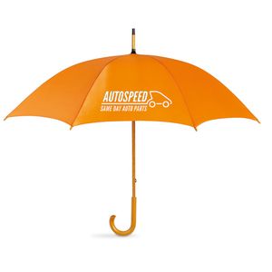 GiftRetail KC5132 - Paraplu met houten handvat Oranje
