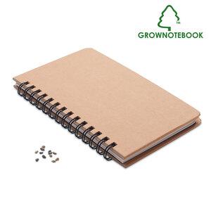 GiftRetail MO6225 - GROWNOTEBOOK™ Notitieboek pijnboomzaad