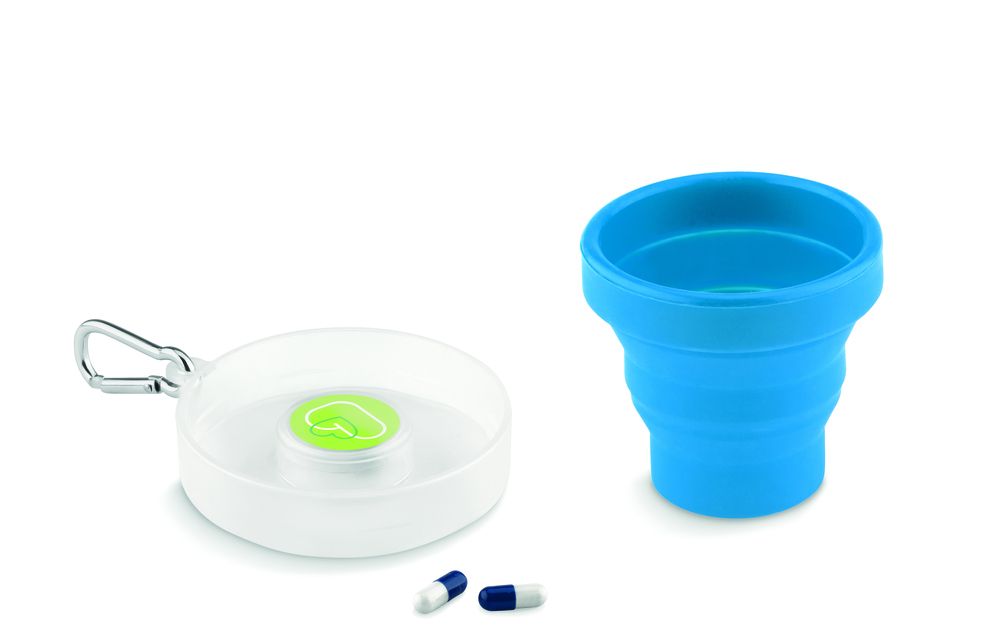 GiftRetail MO9196 - CUP PILL Opvouwbare siliconen beker